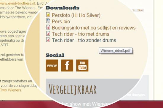 zelf band-info downloaden van hihosilver.nl